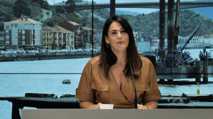 Leixuri Arrizabalaga, portavoz foral, sobre el puente All Iron de Bizkaia