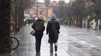 La lluvia cae con fuerza en Andalucía