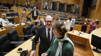 El Defensor del Pueblo, Ángel Gabilondo (c), llega a la Comisión Mixta de Relaciones con el Defensor del Pueblo, en el Congreso de los Diputados