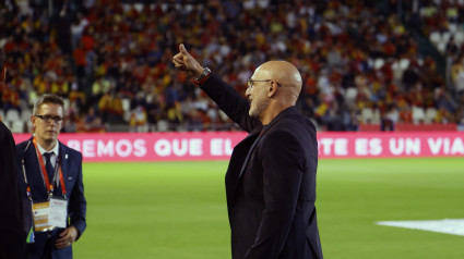 CÓRDOBA, 15/10/2024.- El seleccionador español, Luis de la Fuente Castillo, da instrucciones durante el encuentro correspondiente a la fase de grupos de la Liga de Naciones que disputan hoy martes España y Serbia en el estadio Nuevo Arcangel de Córdoba. EFE / Salass.