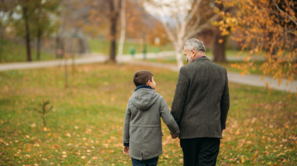 Abuelo con su nieto