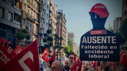 Manifestación contra la siniestralidad laboral en Oviedo