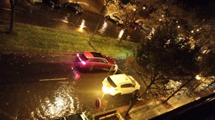 La increíble tormenta de agua y granizo inundó Logroño a medianoche