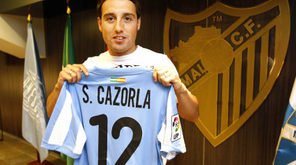 Cazorla en su presentación con el Málaga en 2011