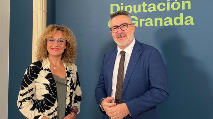 Los diputados provinciales de Turismo y de Fondos Europeos en Granada, Marta Nievas y Antonio Díaz