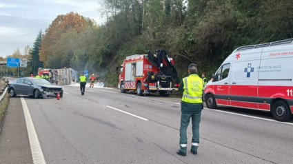 Un accidente de tráfico en las carreteras asturianas