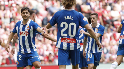 Álvaro Tejero hizo el gol del honor del Espanyol en San Mamés.