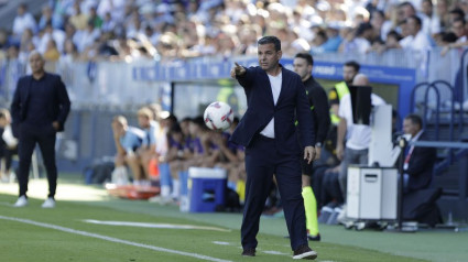 Javi Calleja en La Rosaleda.