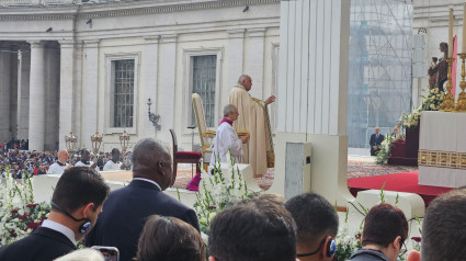 El Papa Francisco durante la canonización de San Pedro Soler en la ceremonia celebrada en el Vaticano