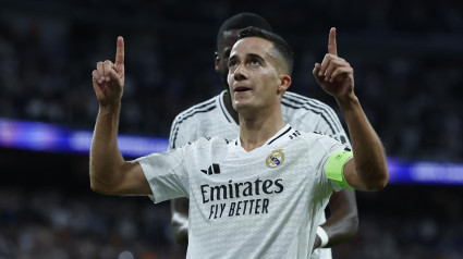 Lucas Vázquez celebra el gol del Real Madrid