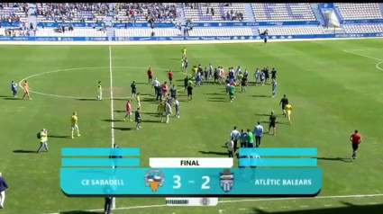 Mucha tensión en el final de partido del pasado domingo