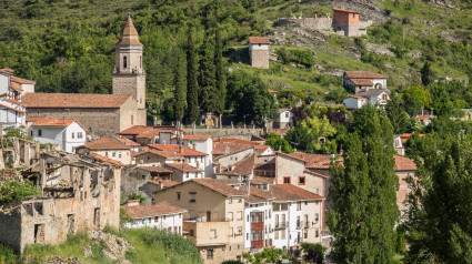 Pueblo de Soto en Cameros en la provincia de La Rioja, España