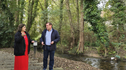 María del Carmen Martínez y Juventino Trigo en la zona de actuación