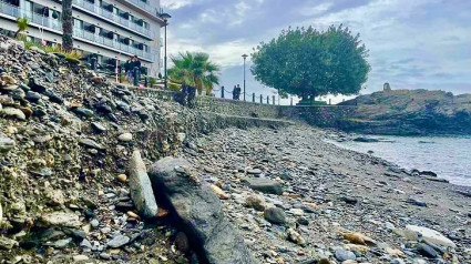 Estado de la playa de Cotobro en Almuñécar