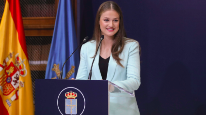 La Princesa de Asturias, en el acto de entrega de la Medalla de Oro de Asturias