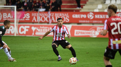 Sergio Nieto durante el duelo ante el Sestao