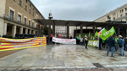 Casi un centenar de personas se han concentrado en esta zona de la ciudad