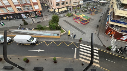 Intensa lluvia en el centro de Motril