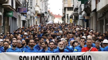 Foto de archivo de una movilización de julio de este año por las calles de Ferrol