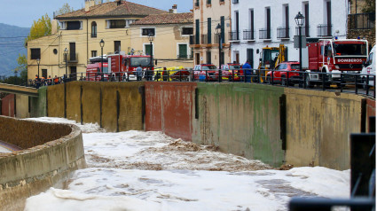 Fotografía del paso del agua en Letur (Albacete).