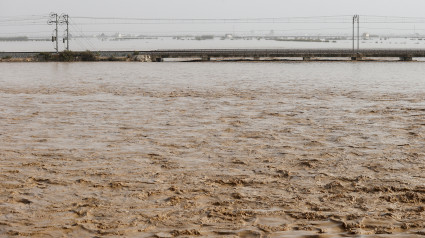 Las vías del AVE inundadas a su paso por Valencia