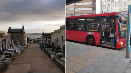 Refuerzo de buses a los cementerios coruñeses