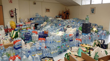 Recogida de alimentos en el Centro Social de La Corredoria, Oviedo