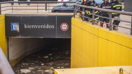 Parking de Bonaire inundado