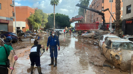 Imagen de Catarroja (Valencia) donde trabaja el operativo aragonés.