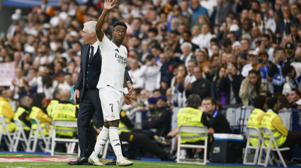 Vinicius, tras ser cambiado durante el encuentro ante Osasuna