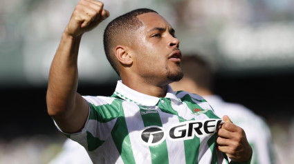 Víctor Roque, celebra su gol contra el Celta de Vigo