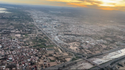 Video aéreo de la zona afectada