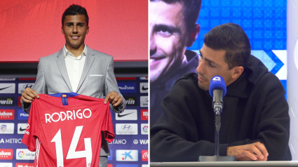 Rodri Hernández en su presentación con el Atlético de Madrid y en El Partidazo de COPE