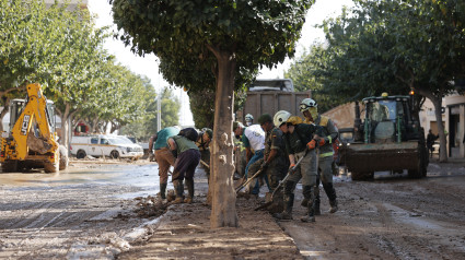 Voluntarios retiran barro y lodo en Masanasa