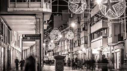 Decoración Navideña en la Calle Mayor de Palencia