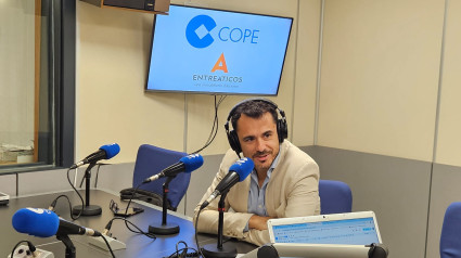 Curro Santacreu en su visita a COPE Zaragoza