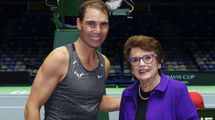 Rafael Nadal con Billie Jean King