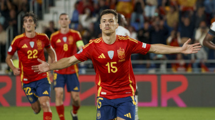 Bryan Zaragoza celebrando el gol que le dio la victoria a la selección