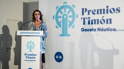 Elena Pipó, directora de Gaceta Náutica durante los Premios Timón