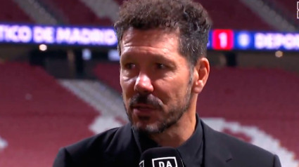 Simeone, entre lágrimas