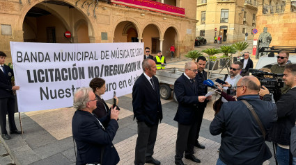 Comparecencia de los miembros de la banda de música de Lorca