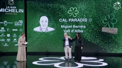 Miguel Barrera y Ángela Ribes recogen la primera Estrella Verde de Cal Paradís