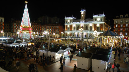 Iluminación de Navidad en el centro de Valladolid