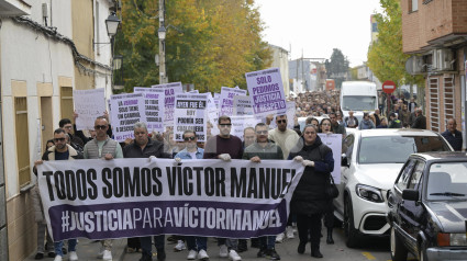 Manifestación en Malagón por Víctor Manuel