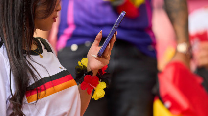 Aficionados en el partido de cuartos de final ALEMANIA - ESPAÑA 1-2 de la Eurocopa 2024 el 5 de julio de 2024 en Stuttgart, Alemania