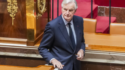 Sesión de votación sobre el proyecto de ley de seguridad social para 2025 en la Asamblea Nacional, la cámara baja del Parlamento francés - michel barnier