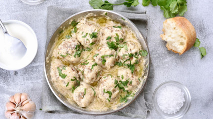 Albóndigas de bacalao con salsa muselina