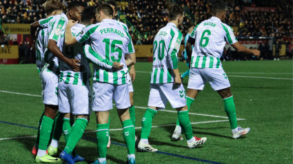 Los jugadores celebrando un gol ante el Sant Andreu900/Cordon Press