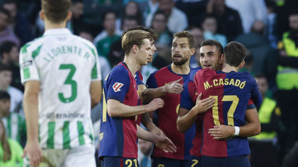 Ferran Torres celebra su gol ante el Betis