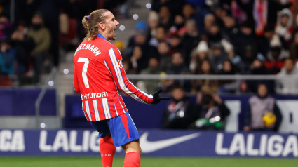 Griezmann, tras marcar el 2-3 a favor del Atlético de Madrid frente al Sevilla